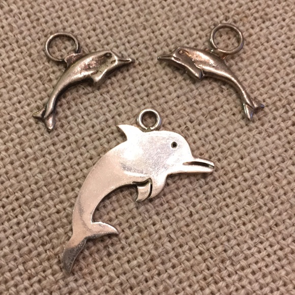 Sterling Silver Dolphin Charm & Earring Charms - Picture 14 of 16